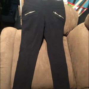 Guess black knit spandex straight leg pants size M
